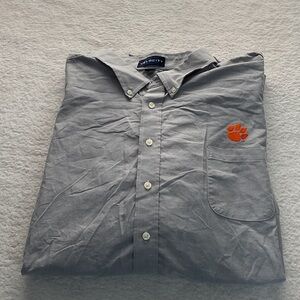 Velocity Casual Gray Shirt with Orange Emblem